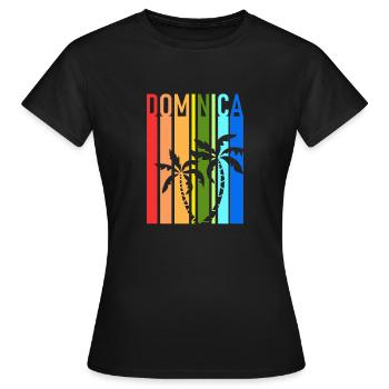 Dominica - Roseau - Caribbean - West Indies - Women's T-Shirt - black - Front - AI Model Female 172 dark (172cm)