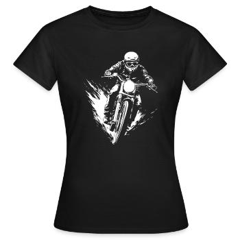Motard Motard Motocross - T-shirt Femme - noir - Devant - AI Model Female 172 dark (172cm)