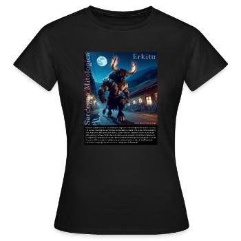 SardaigneBoe01b mythologique - T-shirt Femme - noir - Devant - AI Model Female 172 dark (172cm)