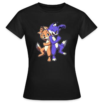 Poilu heureux - T-shirt Femme - noir - Devant - AI Model Female 172 dark (172cm)