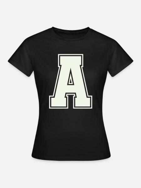 A Buchstabe - Frauen T-Shirt - Schwarz