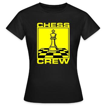 Schach Crew Verein - Frauen T-Shirt - Schwarz - Vorne - AI Model Female 172 dark (172cm)