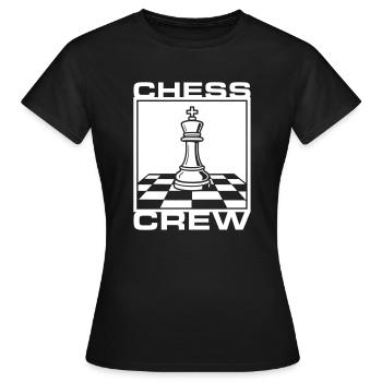 Schach Crew Verein - Frauen T-Shirt - Schwarz - Vorne - AI Model Female 172 dark (172cm)