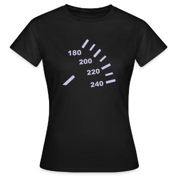 Tacho - Auto - Frauen T-Shirt - Schwarz - Vorne - AI Model Female 172 dark (172cm)