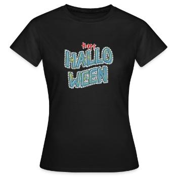 HAPPY HALLOWEEN, grunge - T-shirt Femme - noir - Devant - AI Model Female 172 dark (172cm)
