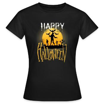 Halloween - Frauen T-Shirt - Schwarz - Vorne - AI Model Female 172 dark (172cm)
