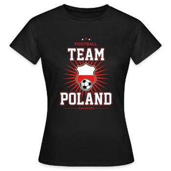 Pologne - T-shirt Femme - noir - Devant - AI Model Female 172 dark (172cm)