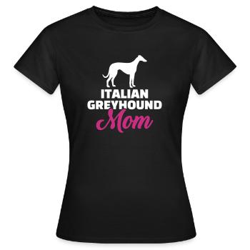Italian Greyhound - T-shirt Femme - noir - Devant - AI Model Female 172 dark (172cm)