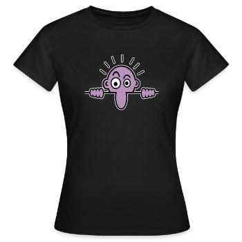 Wallman violet - T-shirt Femme - noir - Devant - AI Model Female 172 dark (172cm)