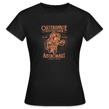 L'astronaute. aventurier de l'espace extra-atmosphérique! - T-shirt Femme - noir - Devant - AI Model Female 172 dark (172cm)