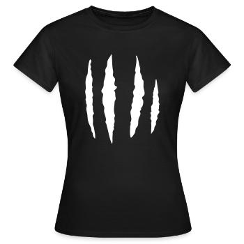 Claws scratches - Women's T-Shirt - black - Front - AI Model Female 172 dark (172cm)