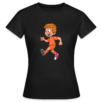 Footballeur Equipe nationale Hollande Oranje - T-shirt Femme - noir - Devant - AI Model Female 172 dark (172cm)