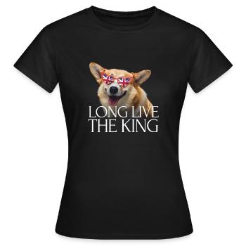 Britischer König Krönung Charles England Flagge - Frauen T-Shirt - Schwarz - Vorne - AI Model Female 172 dark (172cm)