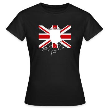 Britischer König Krönung Charles England Flagge - Frauen T-Shirt - Schwarz - Vorne - AI Model Female 172 dark (172cm)