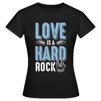 liebe hardrock - Frauen T-Shirt - Schwarz - Vorne - AI Model Female 172 dark (172cm)