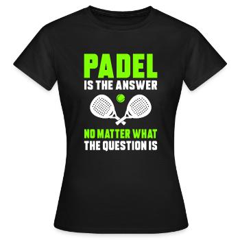 Padel No Matter - Women's T-Shirt - black - Front - AI Model Female 172 dark (172cm)