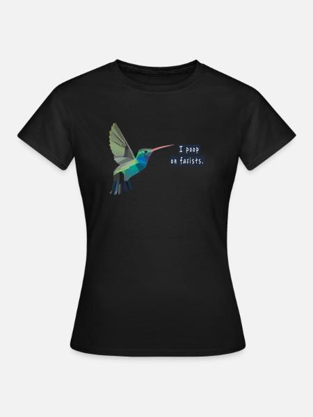 I poop on fascists - Dame-T-shirt - sort