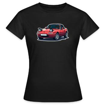 Miata 1990 - T-shirt Femme - noir - Devant - AI Model Female 172 dark (172cm)