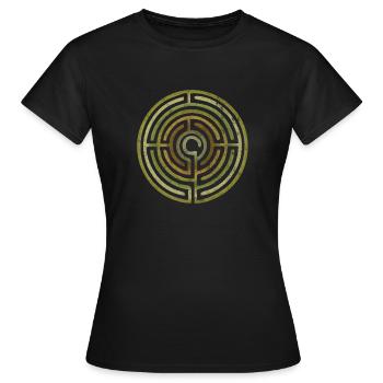 Icône du labyrinthe - T-shirt Femme - noir - Devant - AI Model Female 172 dark (172cm)