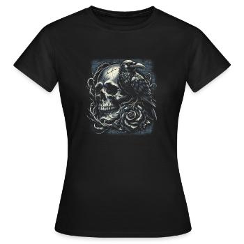 Gothic Memento Mori - Frauen T-Shirt - Schwarz - Vorne - AI Model Female 172 dark (172cm)