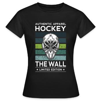 Hockey le mur - T-shirt Femme - noir - Devant - AI Model Female 172 dark (172cm)