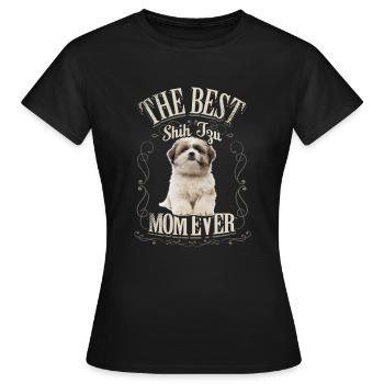 Shih Tzu - - Frauen T-Shirt - Schwarz - Vorne - AI Model Female 172 dark (172cm)