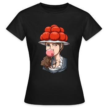Bollenhut Black Forest chewing-gum pour une personne - T-shirt Femme - noir - Devant - AI Model Female 172 dark (172cm)