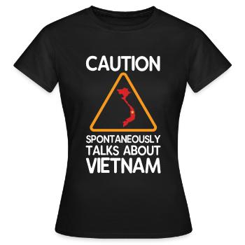 Vietnam - Frauen T-Shirt - Schwarz - Vorne - AI Model Female 172 dark (172cm)