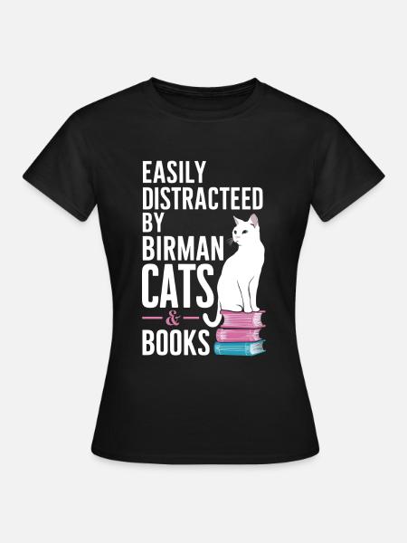 Katze Birma Geschenk - Frauen T-Shirt - Schwarz