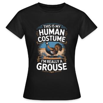 Auerhahn - Frauen T-Shirt - Schwarz - Vorne - AI Model Female 172 dark (172cm)