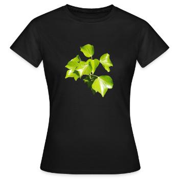 Lierre – Connexion à feuilles persistantes - T-shirt Femme - noir - Devant - AI Model Female 172 dark (172cm)