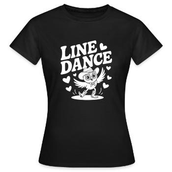 La danse en ligne : mon hobby - ma passion - mon truc - T-shirt Femme - noir - Devant - AI Model Female 172 dark (172cm)