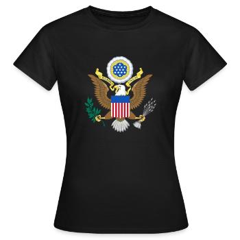 USA coat of arms - T-shirt Femme - noir - Devant - AI Model Female 172 dark (172cm)