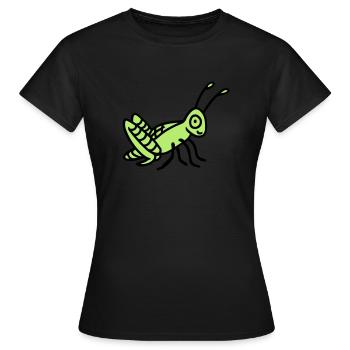 Sauterelle - T-shirt Femme - noir - Devant - AI Model Female 172 dark (172cm)