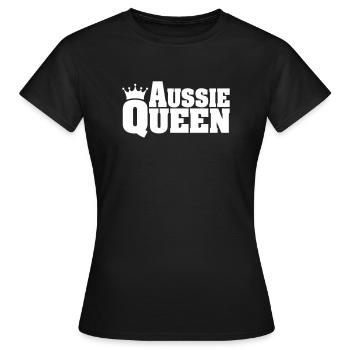 AUSTRALIEN Australian Shepherd QUEEN - T-shirt Femme - noir - Devant - AI Model Female 172 dark (172cm)