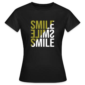 Smile - Women's T-Shirt - black - Front - AI Model Female 172 dark (172cm)