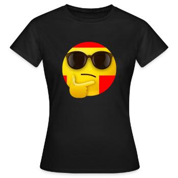 Sourire Sourire Sourire - T-shirt Femme - noir - Devant - AI Model Female 172 dark (172cm)