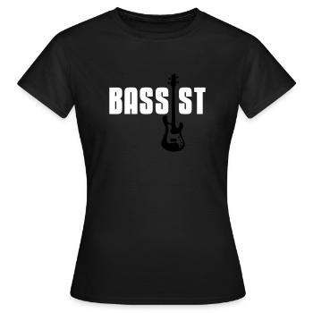 bassist - Women's T-Shirt - black - Front - AI Model Female 172 dark (172cm)