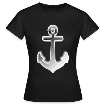 ANCHOR SAILOR SAILOR SKIPPER SAILOR SAILOR MARITIME - Women's T-Shirt - black - Front - AI Model Female 172 dark (172cm)