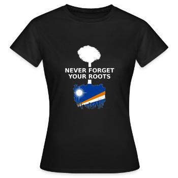 Marshallinseln Roots Marshall Islands - Frauen T-Shirt - Schwarz - Vorne - AI Model Female 172 dark (172cm)