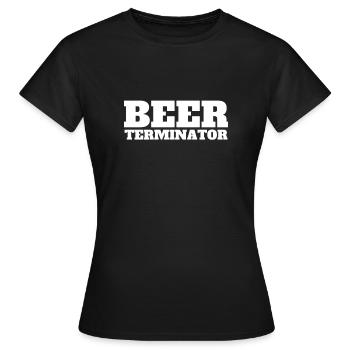 Bière Terminator Bier - T-shirt Femme - noir - Devant - AI Model Female 172 dark (172cm)