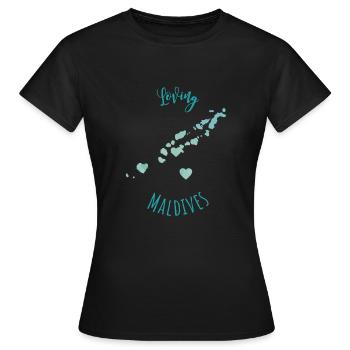Cadeau des Maldives pour les vacanciers des Maldives - T-shirt Femme - noir - Devant - AI Model Female 172 dark (172cm)