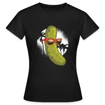 Surfer Gurke - Frauen T-Shirt - Schwarz - Vorne - AI Model Female 172 dark (172cm)