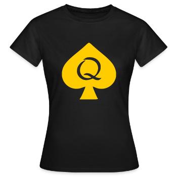 DAME DE PIQUE - T-shirt Femme - noir - Devant - AI Model Female 172 dark (172cm)