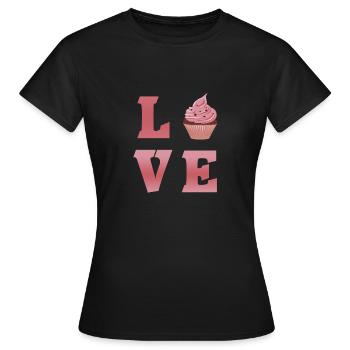 Bake Love - Women's T-Shirt - black - Front - AI Model Female 172 dark (172cm)