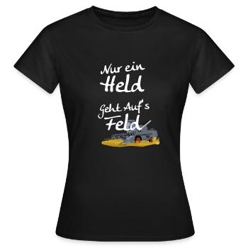Held Feld Landwirt - Frauen T-Shirt - Schwarz - Vorne - AI Model Female 172 dark (172cm)