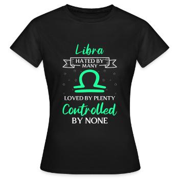 Geburtstag Tierkreiszeichen Aberglaube Stern - Frauen T-Shirt - Schwarz - Vorne - AI Model Female 172 dark (172cm)