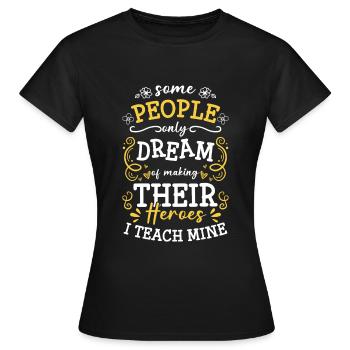 Aider à sauver les héros du quotidien - T-shirt Femme - noir - Devant - AI Model Female 172 dark (172cm)