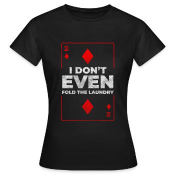 Kartenspiel Glücksspiel Blackjack All In - Frauen T-Shirt - Schwarz - Vorne - AI Model Female 172 dark (172cm)
