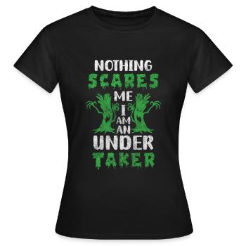 Bestatter Beerdigung Sarg Berufung - Frauen T-Shirt - Schwarz - Vorne - AI Model Female 172 dark (172cm)